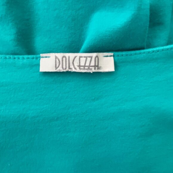 Dolcezza Sleeveless V-Neck Fit & Flare Dress Blue L - Picture 3 of 3